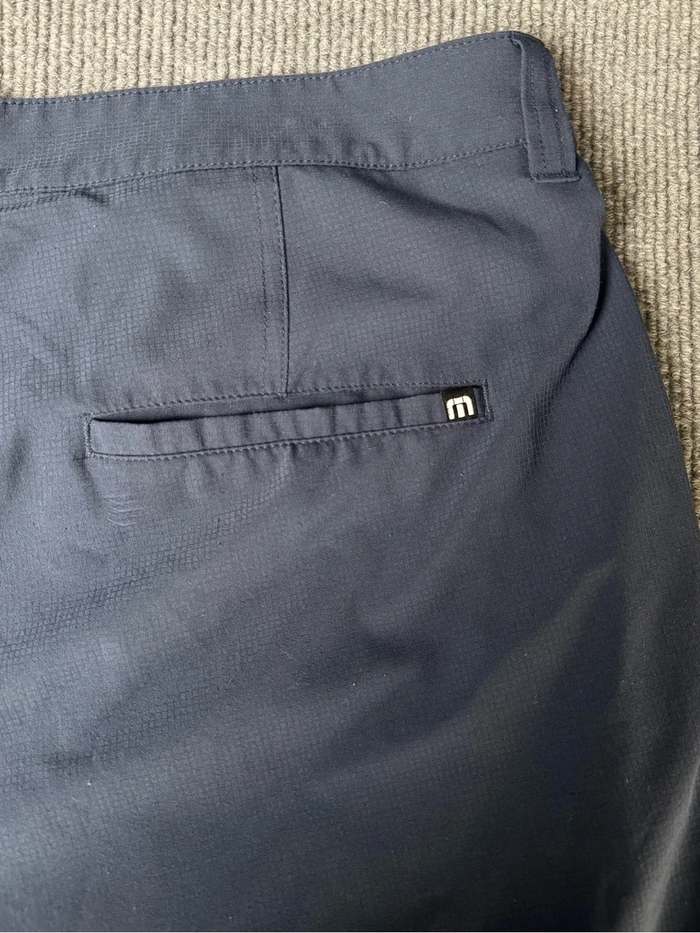 TravisMathew Shorts Mens 40 Navy Blue Golf Performance Stretch 9” Inseam